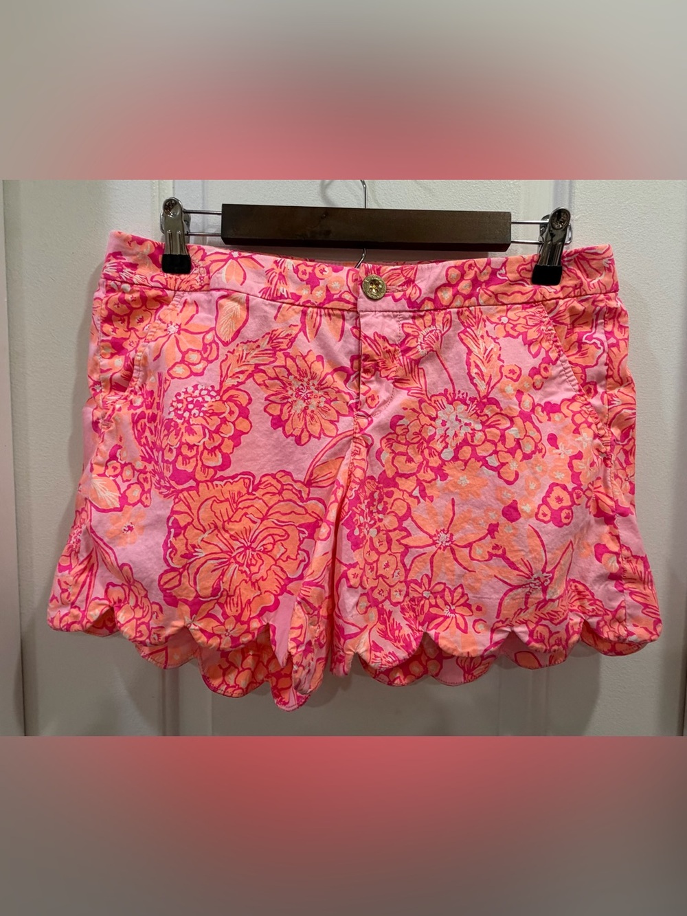 Lilly Pulitzer Buttercup Shorts Mandevilla Baby Days Bloom Size  6 🌺🌸🌺🌸🌺🌸